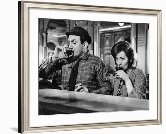 Annie Girardot and Lino Ventura: Le Bateau D'Emile, 1962-Marcel Dole-Framed Photographic Print