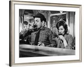 Annie Girardot and Lino Ventura: Le Bateau D'Emile, 1962-Marcel Dole-Framed Photographic Print