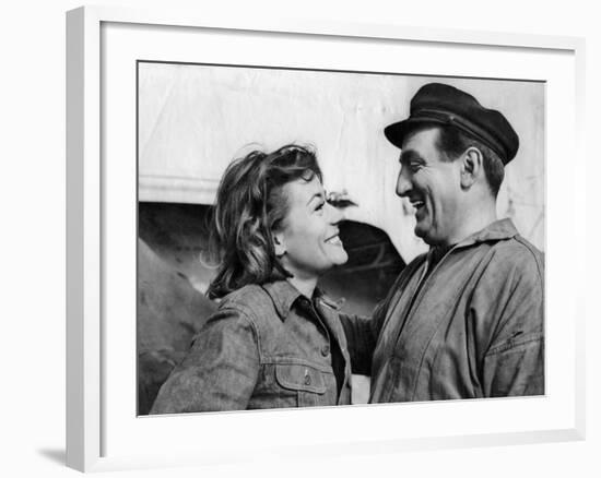 Annie Girardot and Lino Ventura: Le Bateau D'Emile, 1962-Marcel Dole-Framed Photographic Print