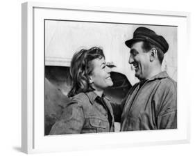 Annie Girardot and Lino Ventura: Le Bateau D'Emile, 1962-Marcel Dole-Framed Photographic Print