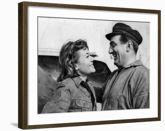 Annie Girardot and Lino Ventura: Le Bateau D'Emile, 1962-Marcel Dole-Framed Photographic Print