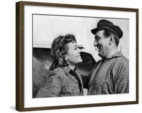 Annie Girardot and Lino Ventura: Le Bateau D'Emile, 1962-Marcel Dole-Framed Photographic Print