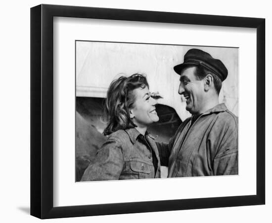 Annie Girardot and Lino Ventura: Le Bateau D'Emile, 1962-Marcel Dole-Framed Photographic Print