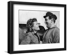 Annie Girardot and Lino Ventura: Le Bateau D'Emile, 1962-Marcel Dole-Framed Photographic Print