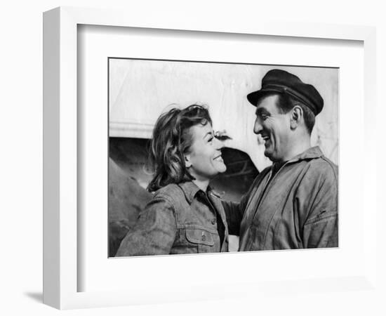 Annie Girardot and Lino Ventura: Le Bateau D'Emile, 1962-Marcel Dole-Framed Photographic Print