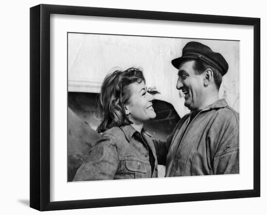 Annie Girardot and Lino Ventura: Le Bateau D'Emile, 1962-Marcel Dole-Framed Photographic Print