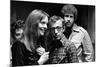 ANNIE HALL, 1977 directed by Woody Allen Diane Keaton, Woody Allen and Tony Roberts (b/w photo)-null-Mounted Photo