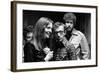 ANNIE HALL, 1977 directed by Woody Allen Diane Keaton, Woody Allen and Tony Roberts (b/w photo)-null-Framed Photo