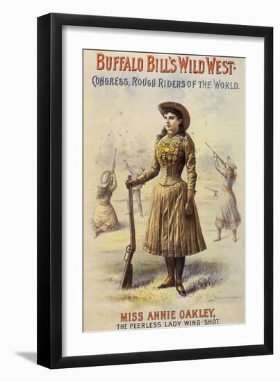 Annie Oakley, 1890-null-Framed Giclee Print