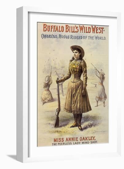 Annie Oakley, 1890-null-Framed Giclee Print