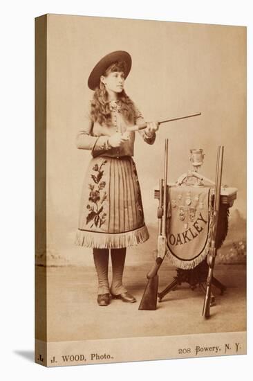 Annie Oakley Cabinet Photo-A.J. Wood-Stretched Canvas