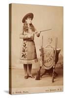 Annie Oakley Cabinet Photo-A.J. Wood-Stretched Canvas