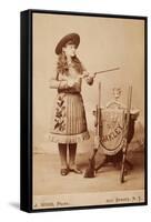 Annie Oakley Cabinet Photo-A.J. Wood-Framed Stretched Canvas