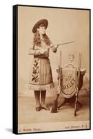 Annie Oakley Cabinet Photo-A.J. Wood-Framed Stretched Canvas