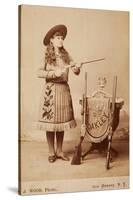 Annie Oakley Cabinet Photo-A.J. Wood-Stretched Canvas