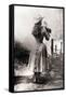 Annie Oakley Shooting over Shoulder-null-Framed Stretched Canvas