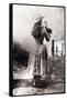 Annie Oakley Shooting over Shoulder-null-Framed Stretched Canvas