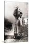 Annie Oakley Shooting over Shoulder-null-Stretched Canvas