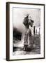 Annie Oakley Shooting over Shoulder-null-Framed Premium Photographic Print