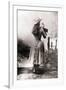 Annie Oakley Shooting over Shoulder-null-Framed Photographic Print