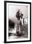 Annie Oakley Shooting over Shoulder-null-Framed Photographic Print