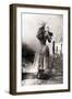 Annie Oakley Shooting over Shoulder-null-Framed Photographic Print