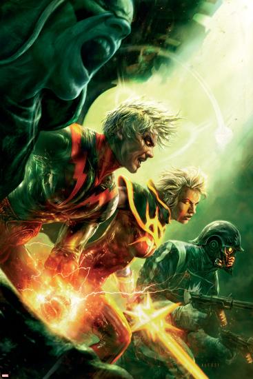 Annihilation: Conquest No.4 Cover: Quasar, Adam Warlock and Star-Lord-null-Lamina Framed Poster