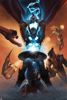 Annihilators: Earthfall No.1 Cover: Captain America, Beta-Ray Bill, Wolverine and Others Fighting-John Tyler Christopher-Lamina Framed Poster