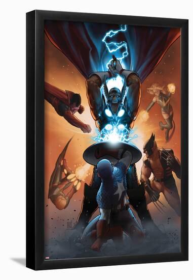 Annihilators: Earthfall No.1 Cover: Captain America, Beta-Ray Bill, Wolverine and Others Fighting-John Tyler Christopher-Framed Poster