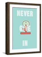 Annimo Never Give In-null-Framed Art Print