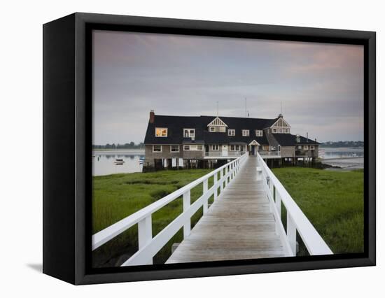 Annisquam Yacht Club, Gloucester, Cape Ann, Massachusetts, USA-Walter Bibikow-Framed Stretched Canvas