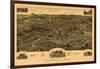 Anniston, Alabama - Panoramic Map-Lantern Press-Framed Art Print