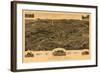 Anniston, Alabama - Panoramic Map-Lantern Press-Framed Art Print