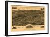 Anniston, Alabama - Panoramic Map-Lantern Press-Framed Art Print