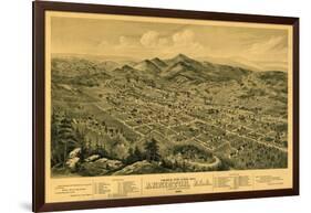 Anniston, Alabama - Panoramic Map-Lantern Press-Framed Art Print