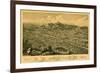 Anniston, Alabama - Panoramic Map-Lantern Press-Framed Premium Giclee Print