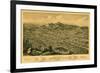 Anniston, Alabama - Panoramic Map-Lantern Press-Framed Premium Giclee Print