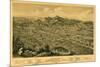 Anniston, Alabama - Panoramic Map-Lantern Press-Mounted Premium Giclee Print