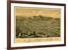 Anniston, Alabama - Panoramic Map-Lantern Press-Framed Art Print