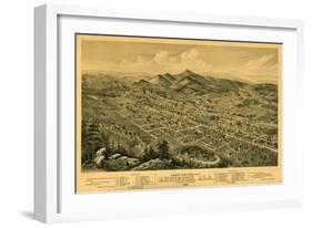 Anniston, Alabama - Panoramic Map-Lantern Press-Framed Art Print