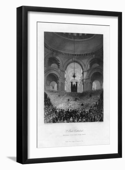 Anniversary of the London Charity Schools, St Paul's Cathedral, London, 19th Century-AH Payne-Framed Giclee Print