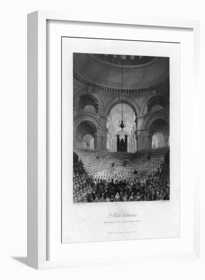 Anniversary of the London Charity Schools, St Paul's Cathedral, London, 19th Century-AH Payne-Framed Giclee Print