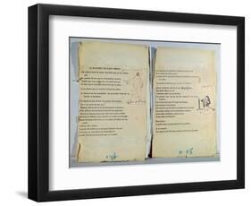 Annotated and Illustrated Copy of Le Musicien de Saint Merry-Guillaume Apollinaire-Framed Giclee Print