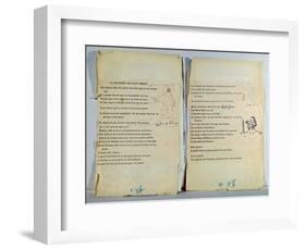 Annotated and Illustrated Copy of Le Musicien de Saint Merry-Guillaume Apollinaire-Framed Giclee Print