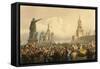 Announcement of the Coronoation in Red Square-Vasily Timm-Framed Stretched Canvas