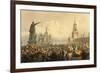 Announcement of the Coronoation in Red Square-Vasily Timm-Framed Art Print
