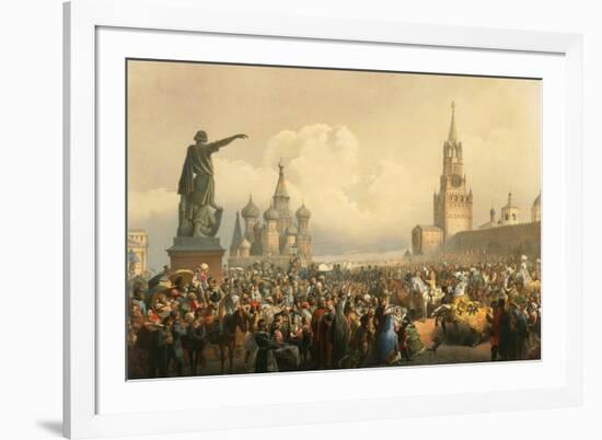 Announcement of the Coronoation in Red Square-Vasily Timm-Framed Premium Giclee Print