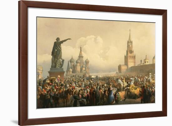 Announcement of the Coronoation in Red Square-Vasily Timm-Framed Premium Giclee Print