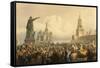 Announcement of the Coronoation in Red Square-Vasily Timm-Framed Stretched Canvas