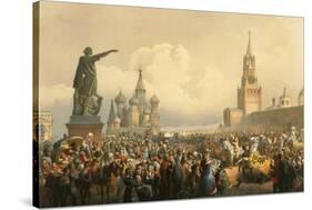 Announcement of the Coronoation in Red Square-Vasily Timm-Stretched Canvas